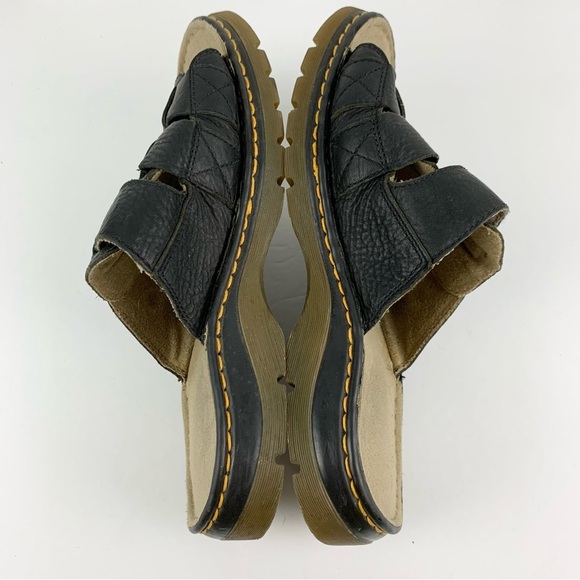 Dr Martens Fisherman Black Slip On Slide Leather Sandals M11 EU45 main image 7